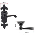 black front iron cast door lever handle